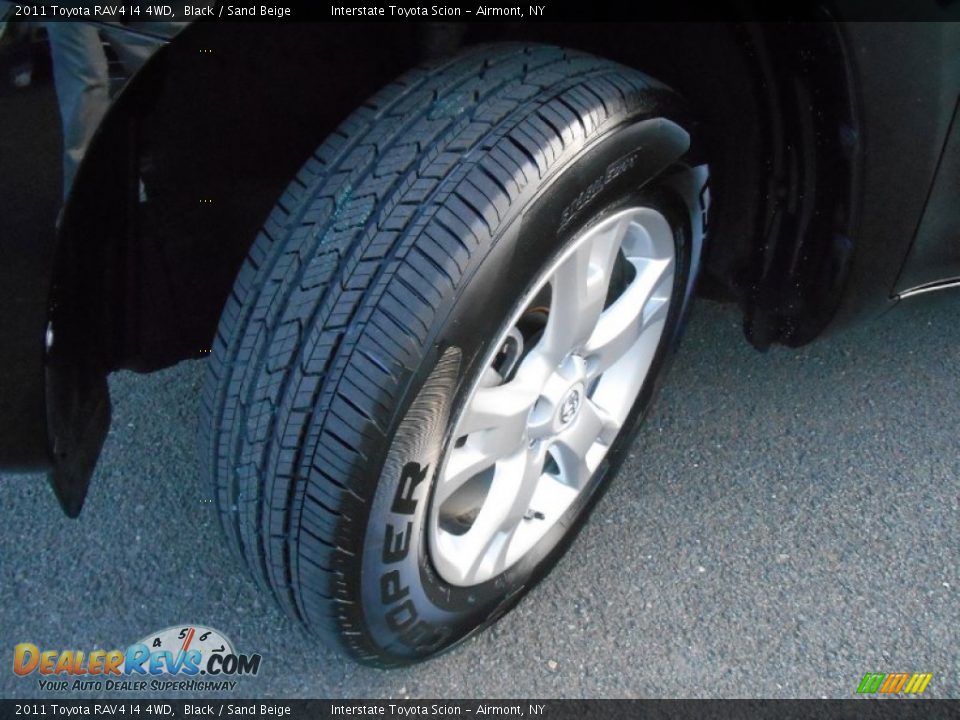 2011 Toyota RAV4 I4 4WD Black / Sand Beige Photo #25
