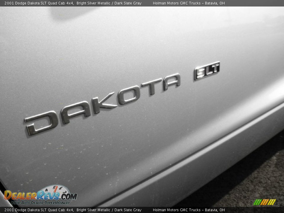 2001 Dodge Dakota SLT Quad Cab 4x4 Bright Silver Metallic / Dark Slate Gray Photo #5