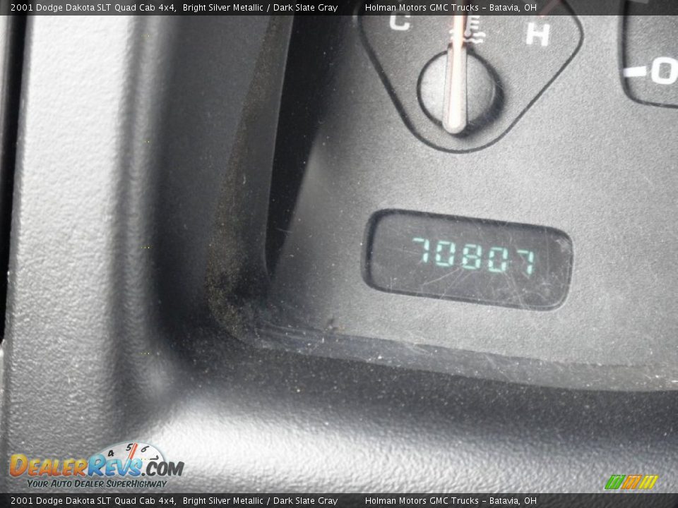 2001 Dodge Dakota SLT Quad Cab 4x4 Bright Silver Metallic / Dark Slate Gray Photo #16