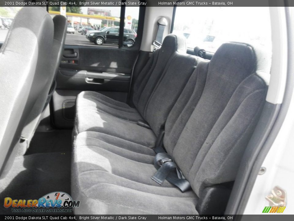 2001 Dodge Dakota SLT Quad Cab 4x4 Bright Silver Metallic / Dark Slate Gray Photo #20