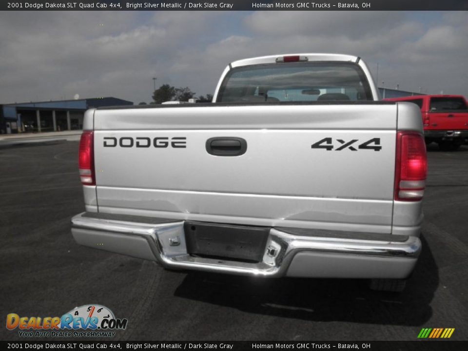 2001 Dodge Dakota SLT Quad Cab 4x4 Bright Silver Metallic / Dark Slate Gray Photo #24