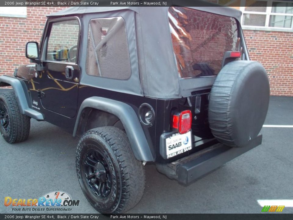 2006 Jeep Wrangler SE 4x4 Black / Dark Slate Gray Photo #5