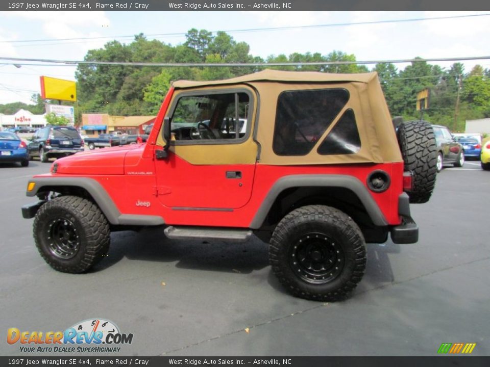1997 Jeep Wrangler SE 4x4 Flame Red / Gray Photo #8