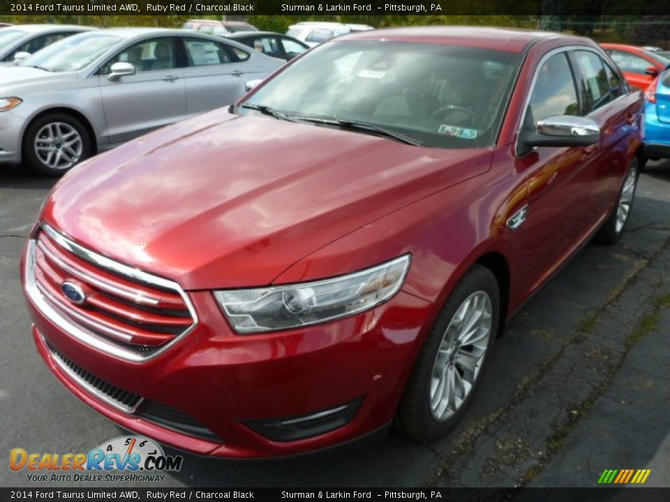 2014 Ford Taurus Limited AWD Ruby Red / Charcoal Black Photo #5