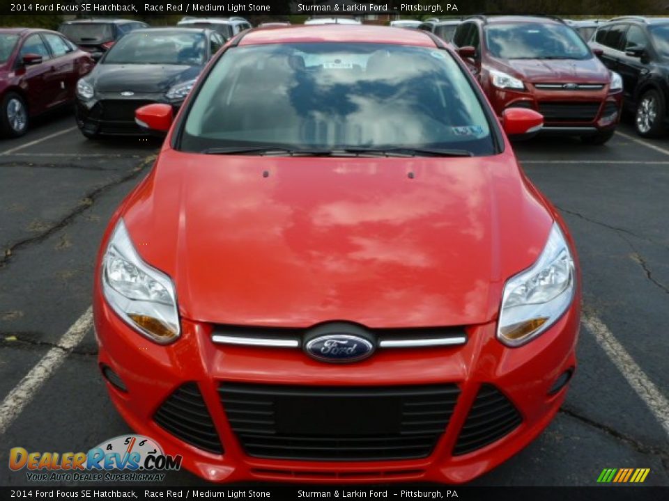 2014 Ford Focus SE Hatchback Race Red / Medium Light Stone Photo #6