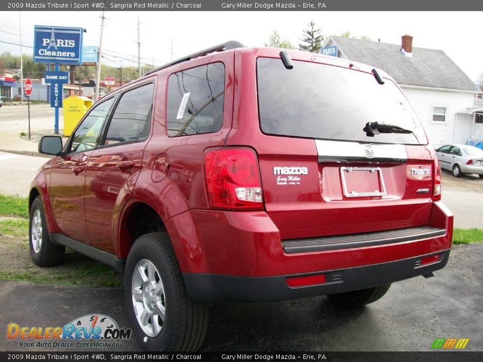 2009 Mazda Tribute i Sport 4WD Sangria Red Metallic / Charcoal Photo #3