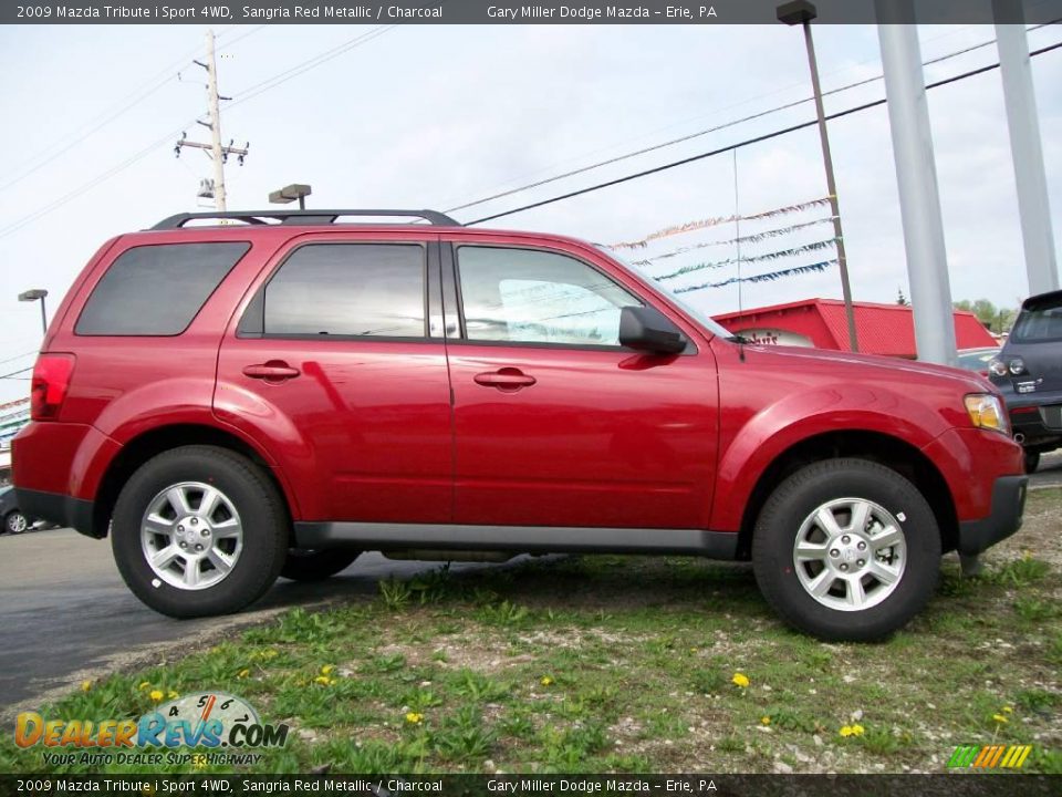 2009 Mazda Tribute i Sport 4WD Sangria Red Metallic / Charcoal Photo #7