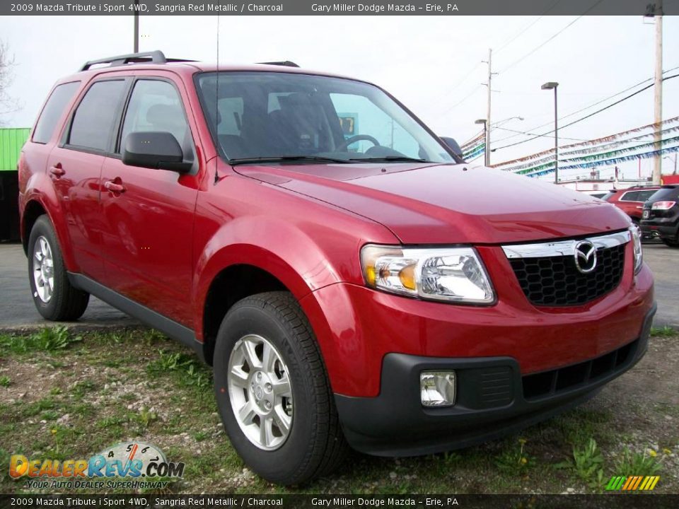 2009 Mazda Tribute i Sport 4WD Sangria Red Metallic / Charcoal Photo #8