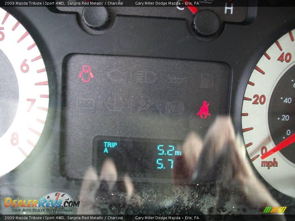 2009 Mazda Tribute i Sport 4WD Sangria Red Metallic / Charcoal Photo #15