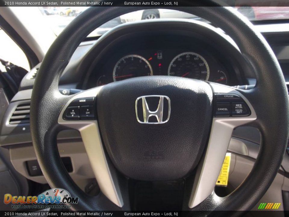2010 Honda Accord LX Sedan Polished Metal Metallic / Ivory Photo #19