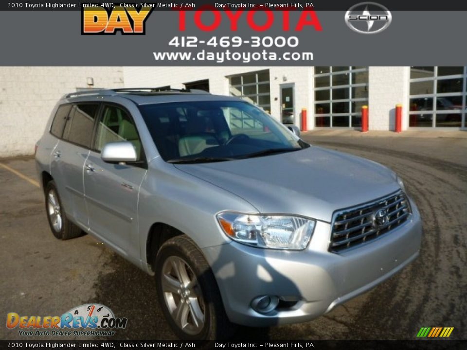 2010 Toyota Highlander Limited 4WD Classic Silver Metallic / Ash Photo #1