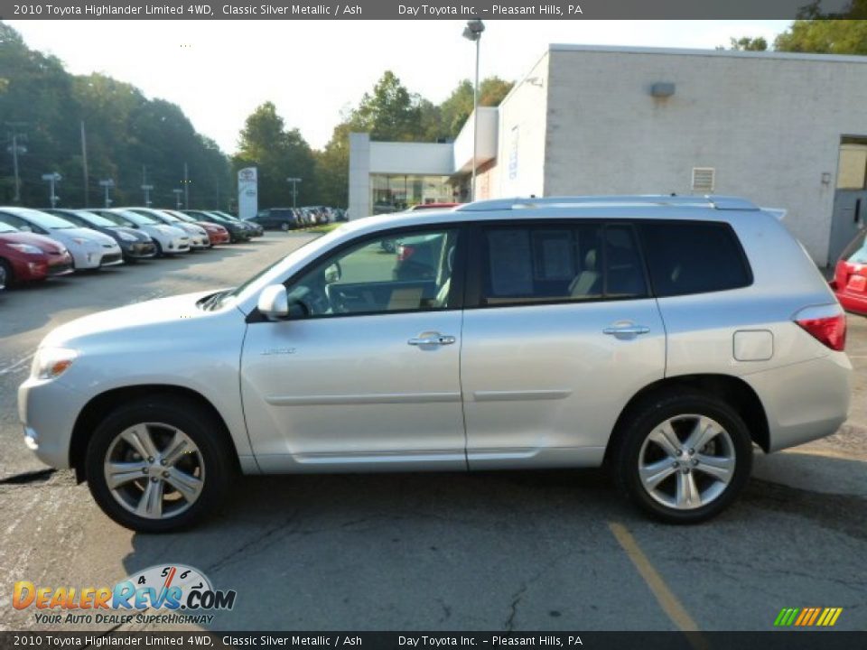 2010 Toyota Highlander Limited 4WD Classic Silver Metallic / Ash Photo #6
