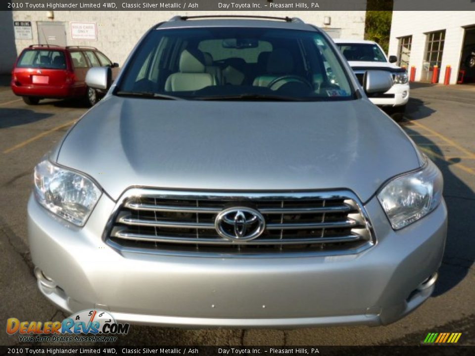 2010 Toyota Highlander Limited 4WD Classic Silver Metallic / Ash Photo #8