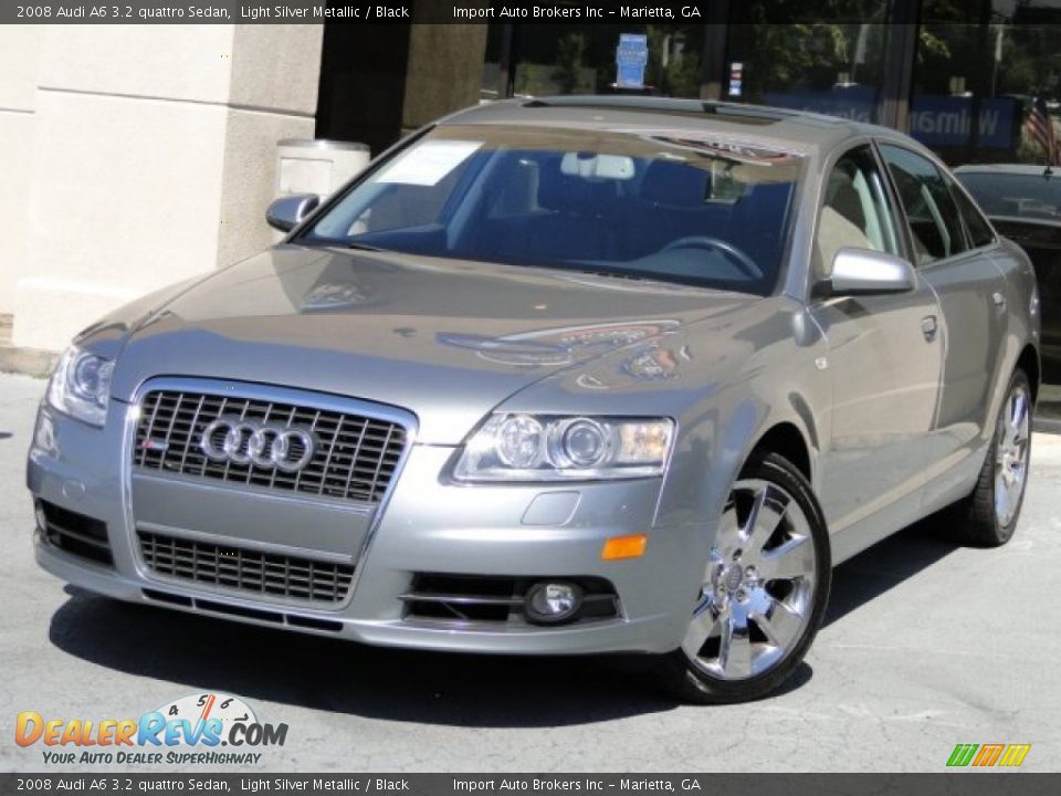2008 Audi A6 3.2 quattro Sedan Light Silver Metallic / Black Photo #1