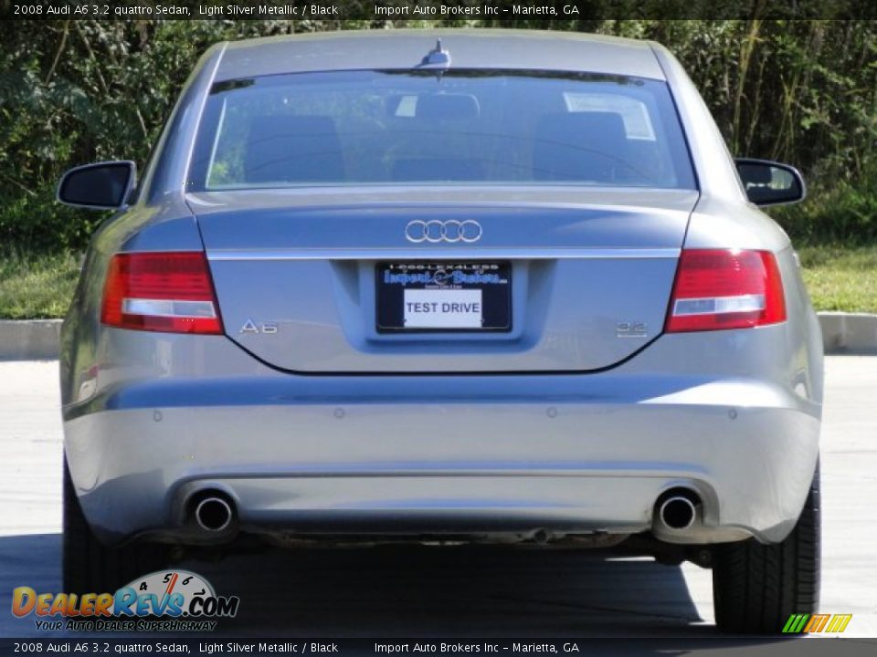 2008 Audi A6 3.2 quattro Sedan Light Silver Metallic / Black Photo #8