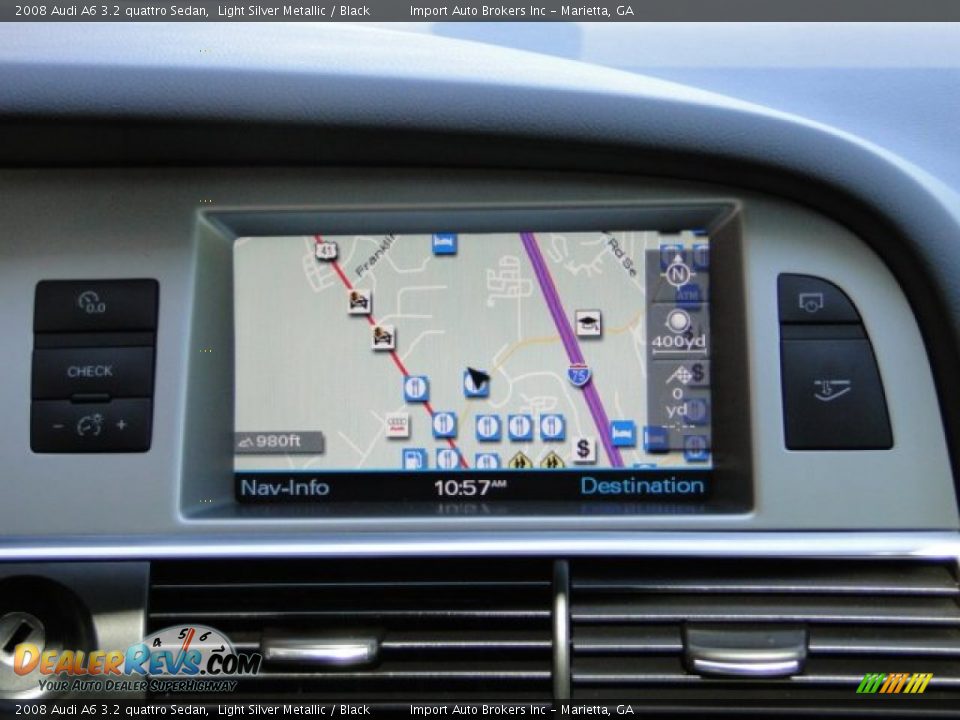 2008 Audi A6 3.2 quattro Sedan Light Silver Metallic / Black Photo #17