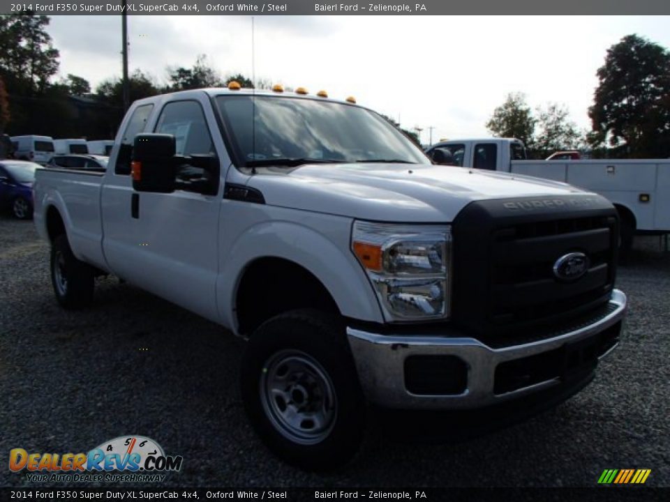 2014 Ford F350 Super Duty XL SuperCab 4x4 Oxford White / Steel Photo #2