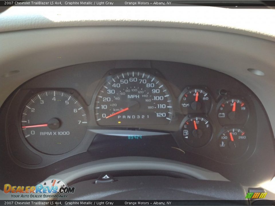 2007 Chevrolet TrailBlazer LS 4x4 Graphite Metallic / Light Gray Photo #14