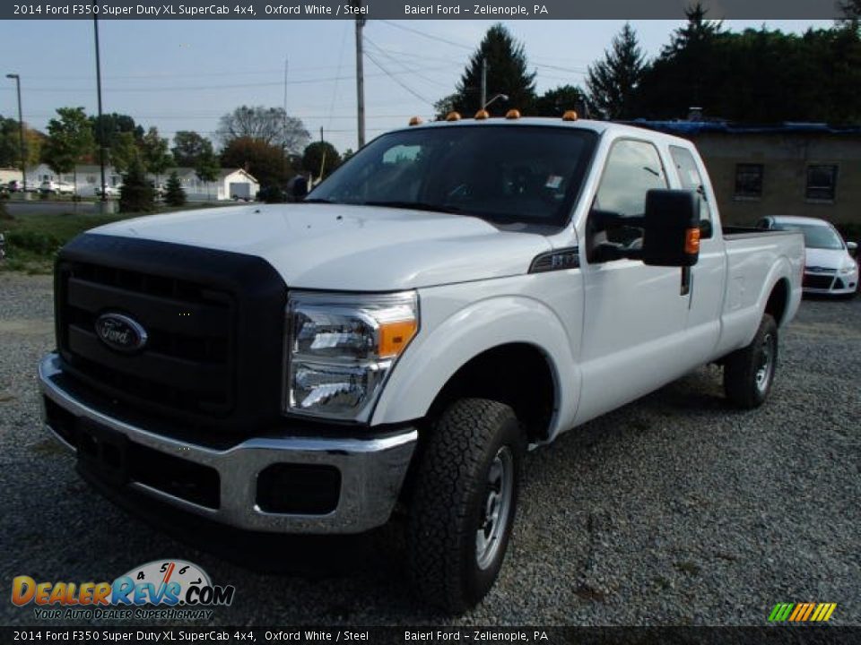 2014 Ford F350 Super Duty XL SuperCab 4x4 Oxford White / Steel Photo #4