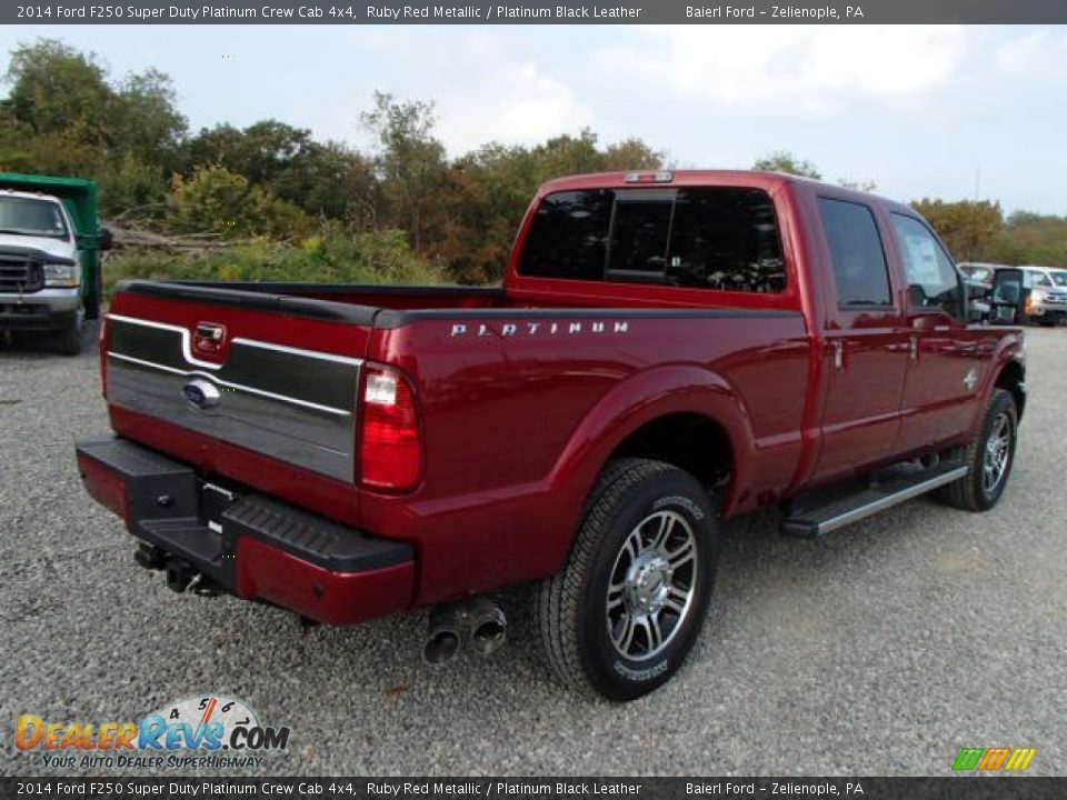 2014 Ford F250 Super Duty Platinum Crew Cab 4x4 Ruby Red Metallic / Platinum Black Leather Photo #8