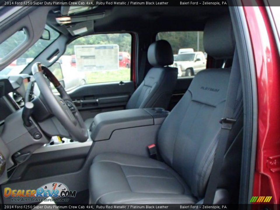 Front Seat of 2014 Ford F250 Super Duty Platinum Crew Cab 4x4 Photo #10