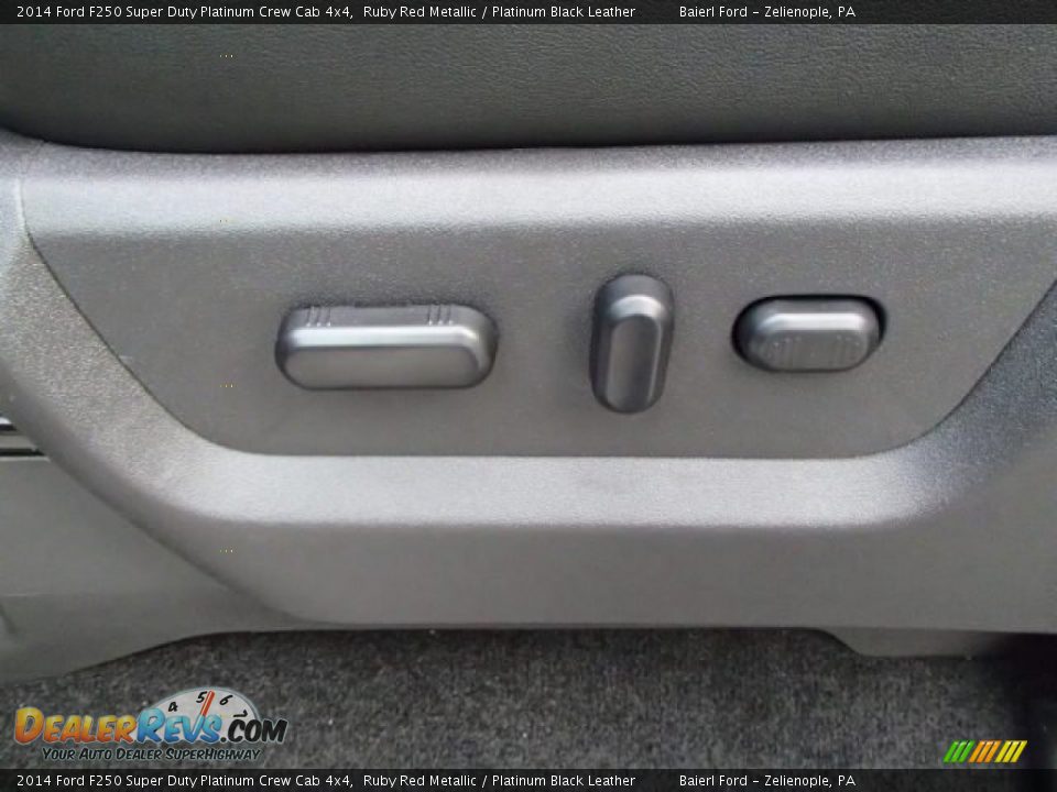 2014 Ford F250 Super Duty Platinum Crew Cab 4x4 Ruby Red Metallic / Platinum Black Leather Photo #14