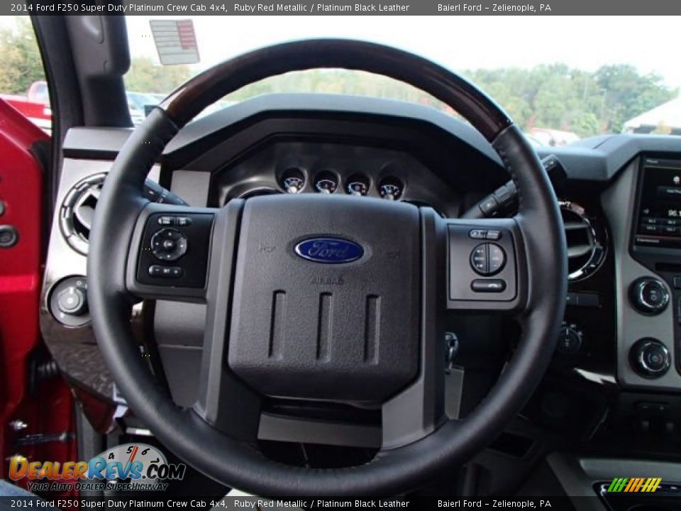 2014 Ford F250 Super Duty Platinum Crew Cab 4x4 Steering Wheel Photo #18