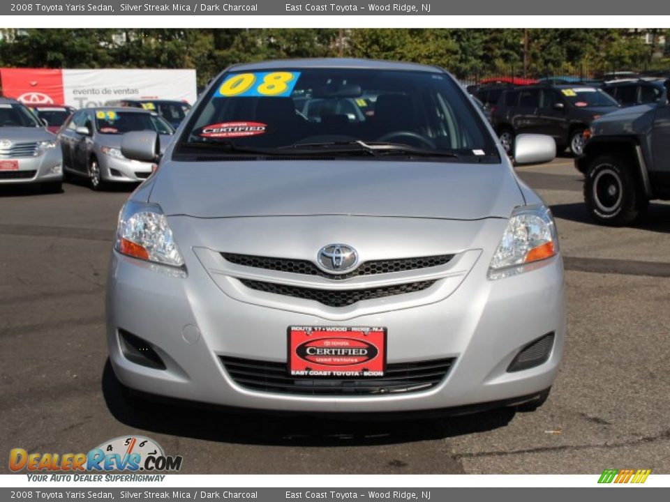 2008 Toyota Yaris Sedan Silver Streak Mica / Dark Charcoal Photo #2