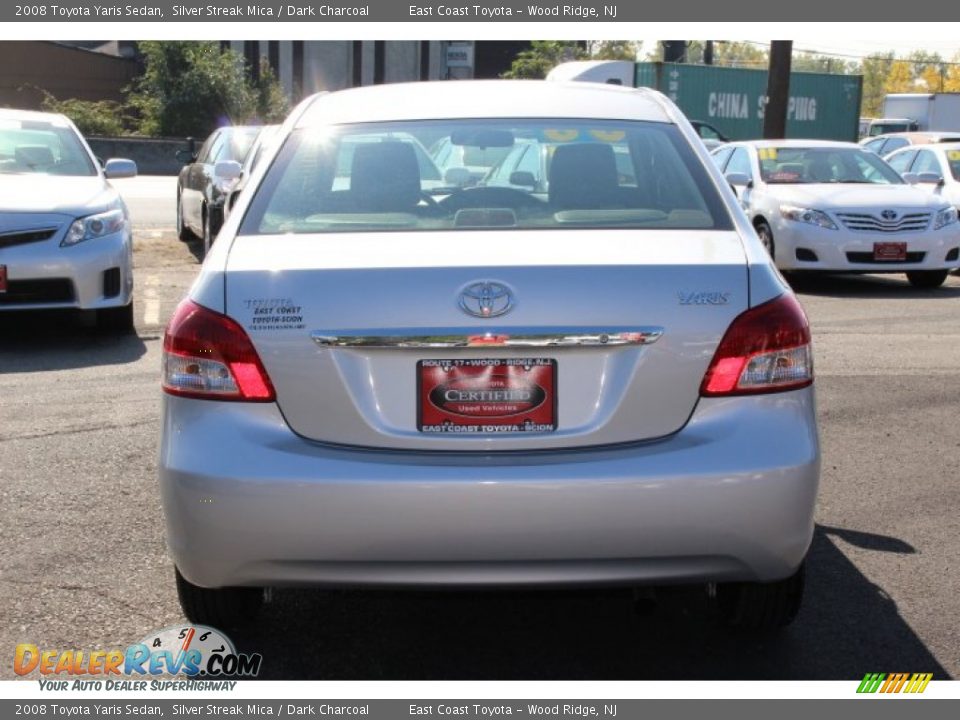2008 Toyota Yaris Sedan Silver Streak Mica / Dark Charcoal Photo #5