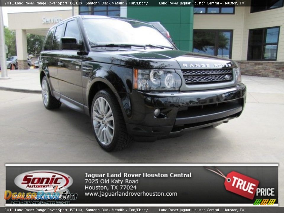 2011 Land Rover Range Rover Sport HSE LUX Santorini Black Metallic / Tan/Ebony Photo #1