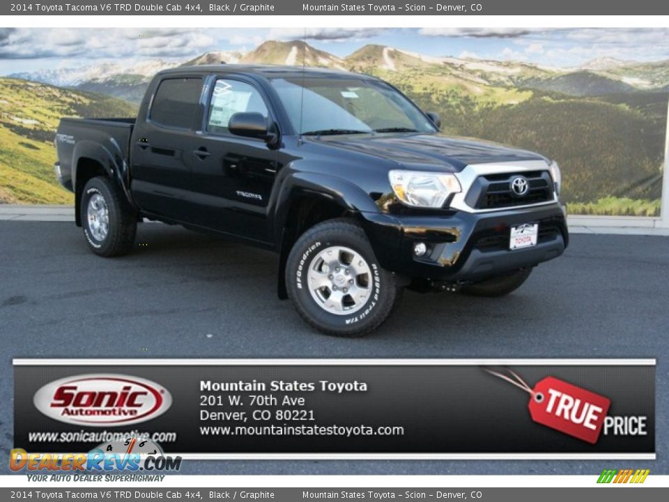 2014 Toyota Tacoma V6 TRD Double Cab 4x4 Black / Graphite Photo #1