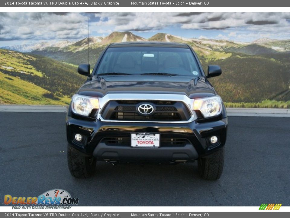 2014 Toyota Tacoma V6 TRD Double Cab 4x4 Black / Graphite Photo #2