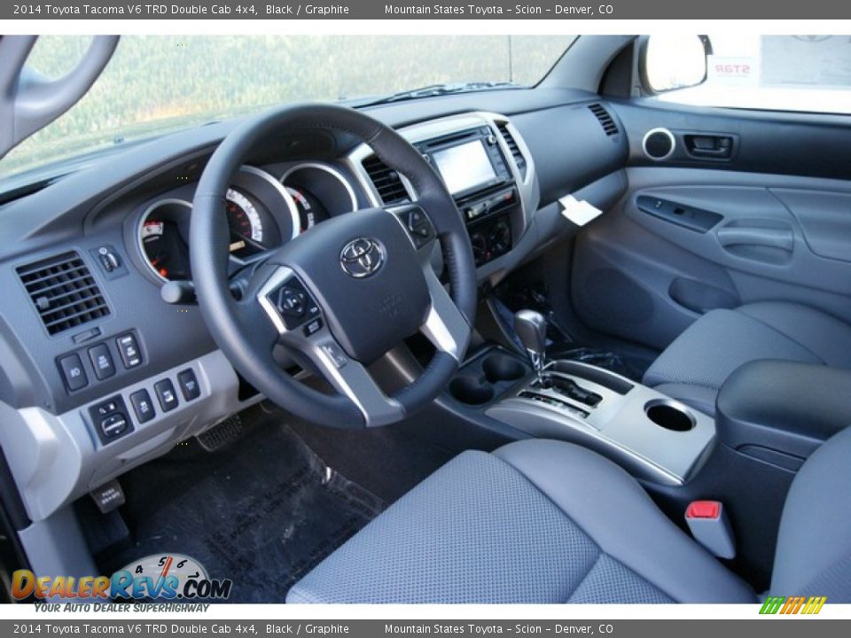 2014 Toyota Tacoma V6 TRD Double Cab 4x4 Black / Graphite Photo #5