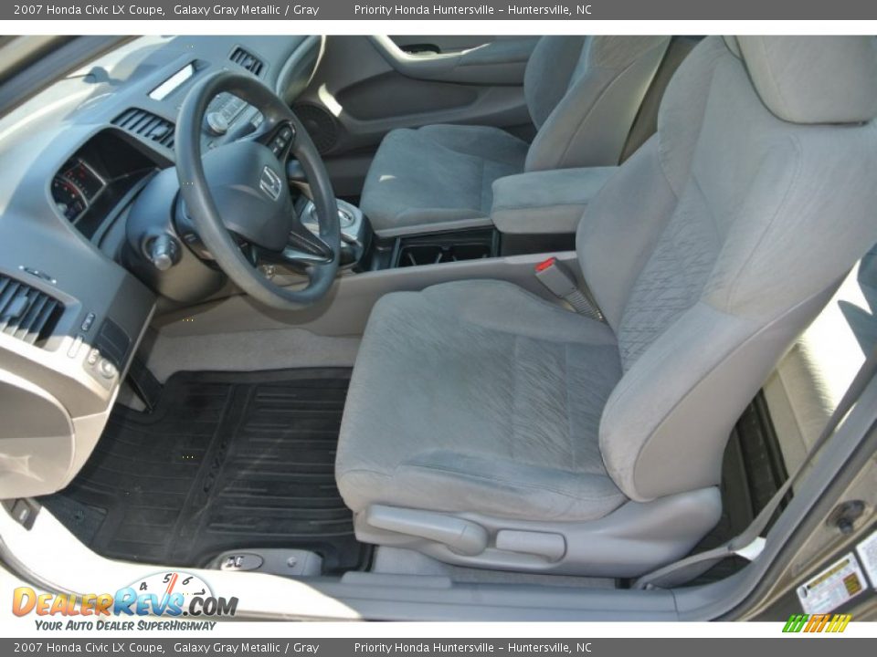 2007 Honda Civic LX Coupe Galaxy Gray Metallic / Gray Photo #8