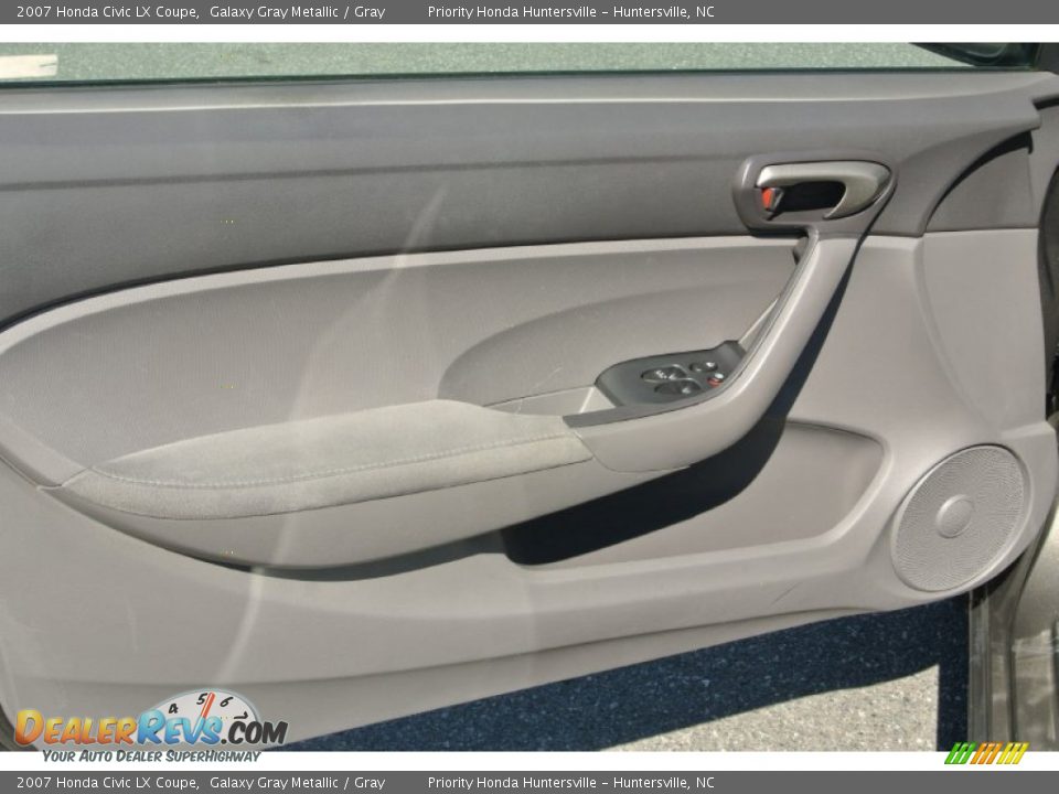 2007 Honda Civic LX Coupe Galaxy Gray Metallic / Gray Photo #10