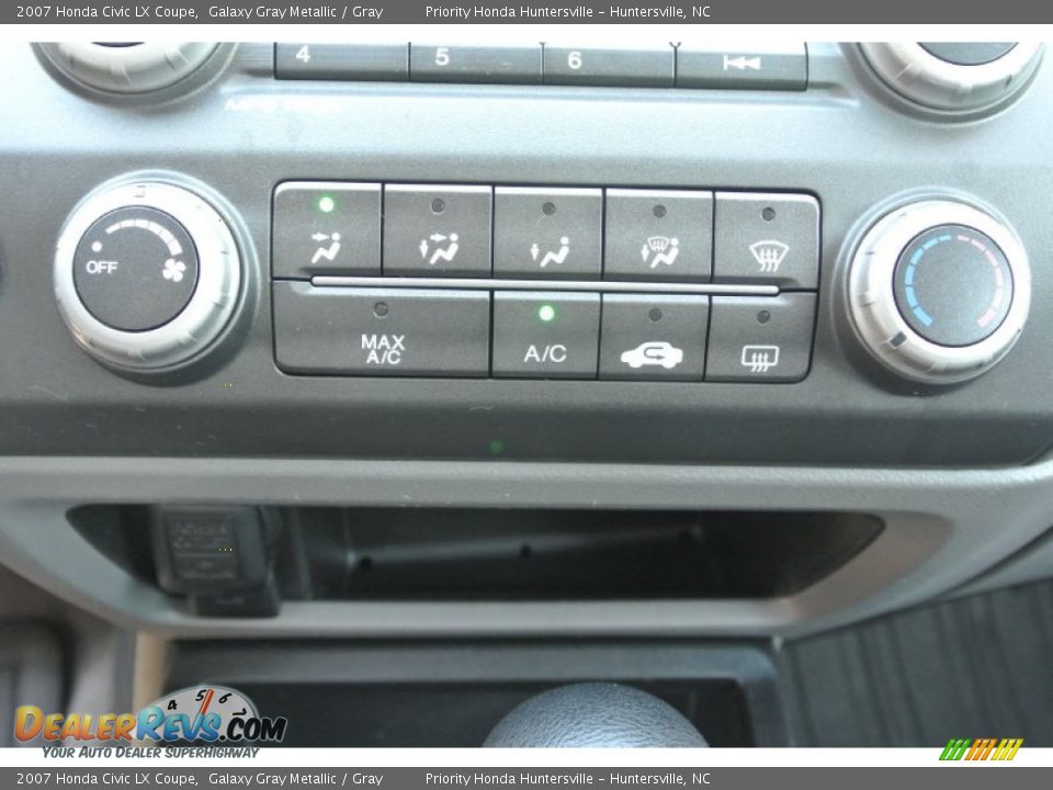 2007 Honda Civic LX Coupe Galaxy Gray Metallic / Gray Photo #14