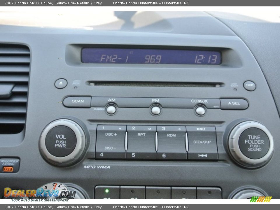 2007 Honda Civic LX Coupe Galaxy Gray Metallic / Gray Photo #15