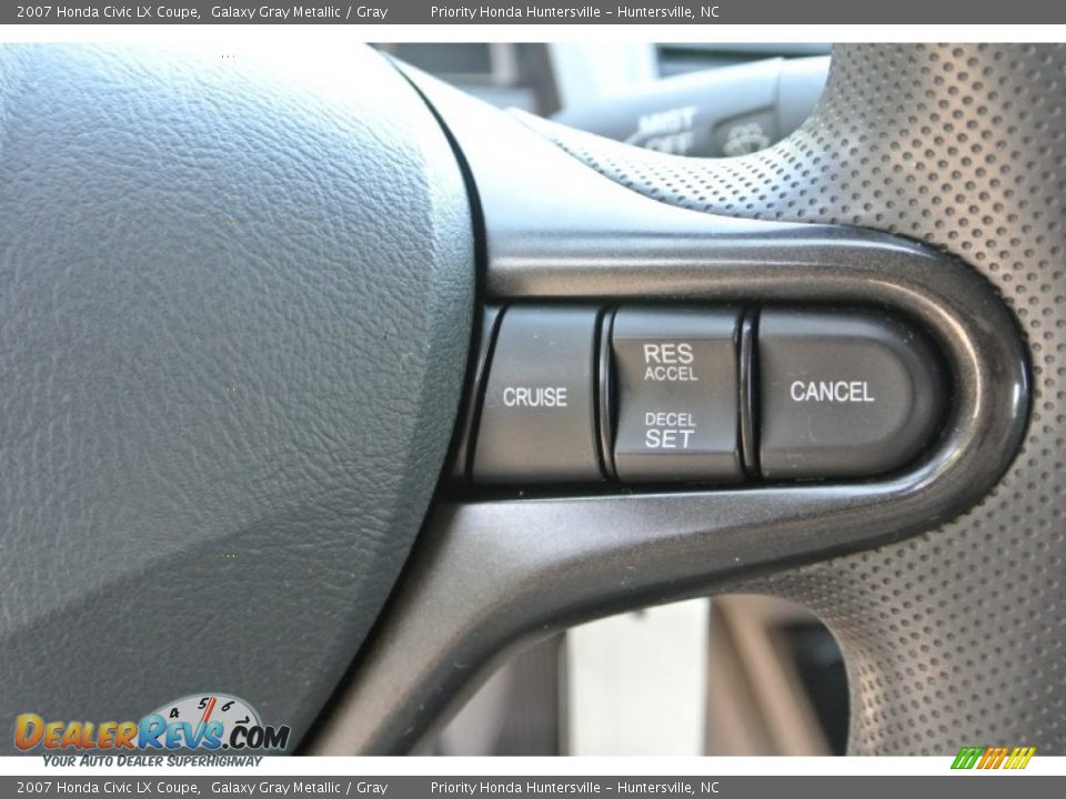 2007 Honda Civic LX Coupe Galaxy Gray Metallic / Gray Photo #17