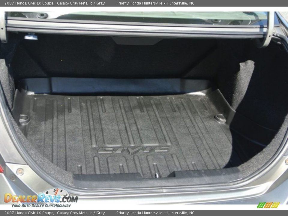 2007 Honda Civic LX Coupe Galaxy Gray Metallic / Gray Photo #18