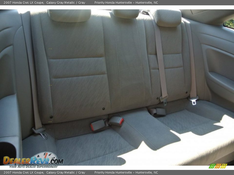 2007 Honda Civic LX Coupe Galaxy Gray Metallic / Gray Photo #19