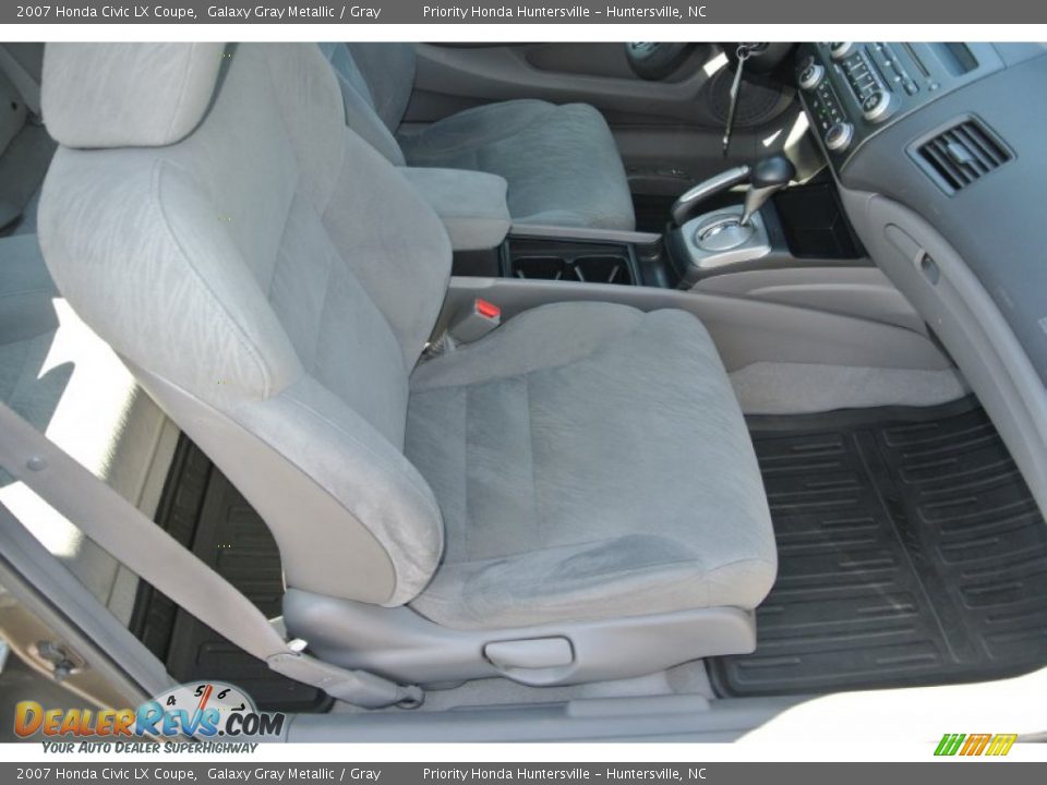 2007 Honda Civic LX Coupe Galaxy Gray Metallic / Gray Photo #20