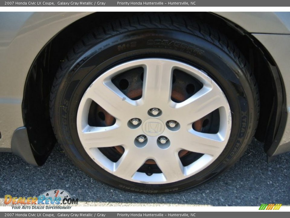 2007 Honda Civic LX Coupe Galaxy Gray Metallic / Gray Photo #24