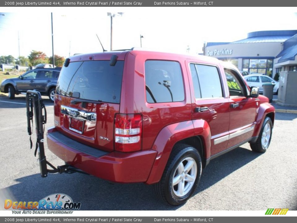 2008 Jeep Liberty Limited 4x4 Inferno Red Crystal Pearl / Pastel Slate Gray Photo #6