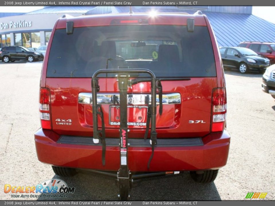 2008 Jeep Liberty Limited 4x4 Inferno Red Crystal Pearl / Pastel Slate Gray Photo #7