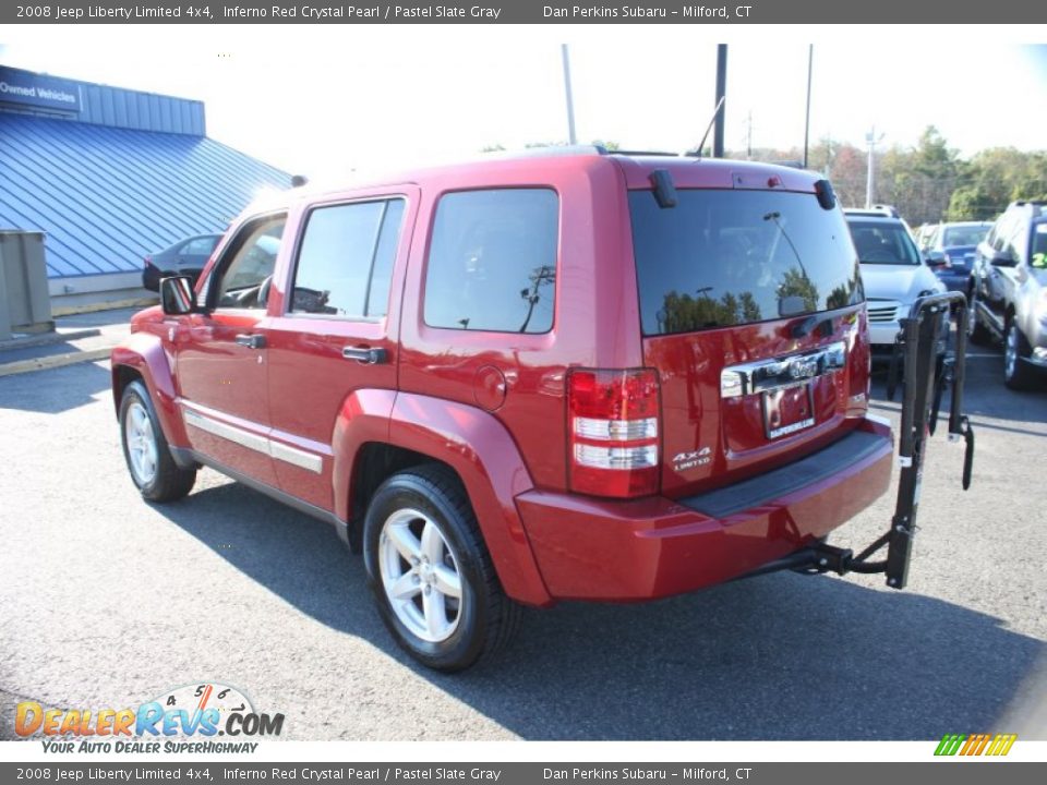 2008 Jeep Liberty Limited 4x4 Inferno Red Crystal Pearl / Pastel Slate Gray Photo #8