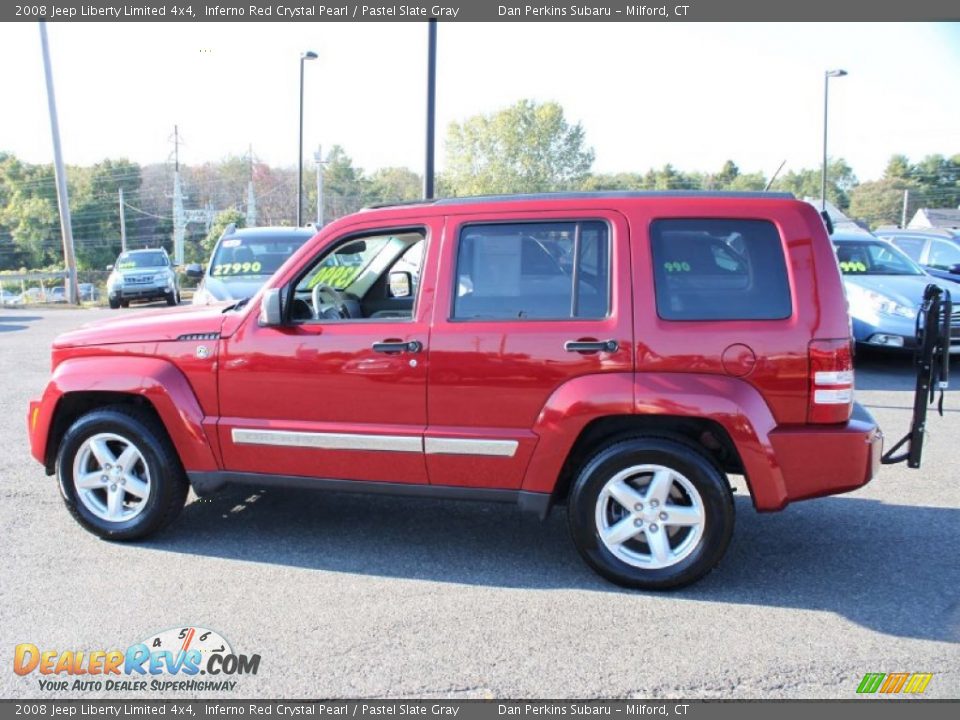 2008 Jeep Liberty Limited 4x4 Inferno Red Crystal Pearl / Pastel Slate Gray Photo #10