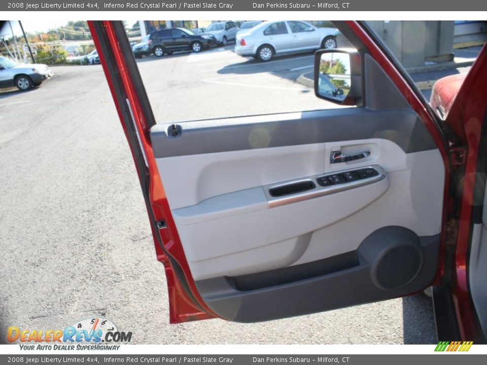 2008 Jeep Liberty Limited 4x4 Inferno Red Crystal Pearl / Pastel Slate Gray Photo #17