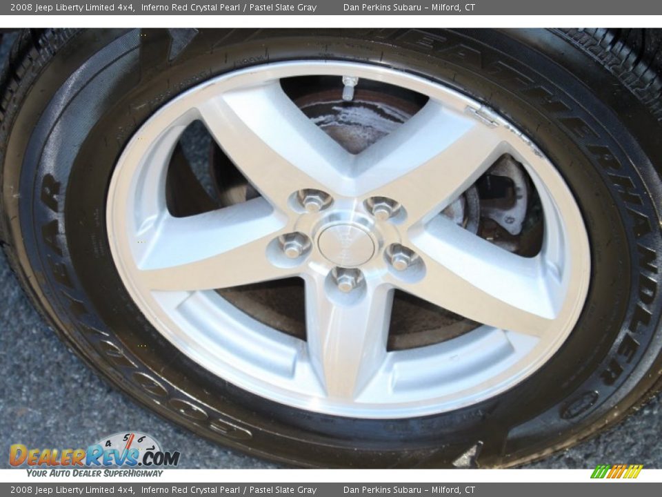 2008 Jeep Liberty Limited 4x4 Inferno Red Crystal Pearl / Pastel Slate Gray Photo #23