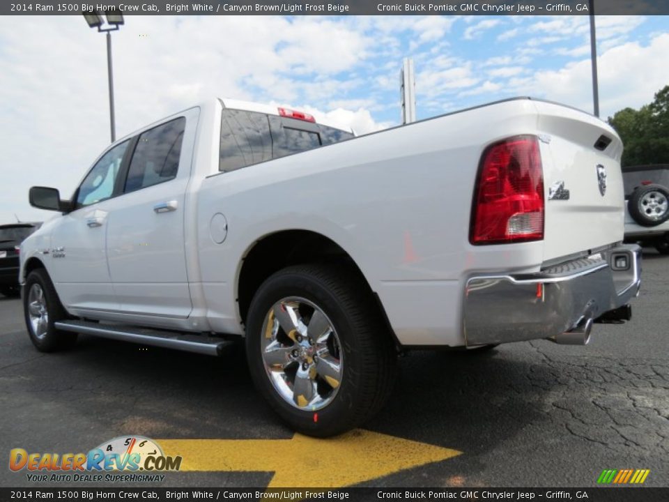 2014 Ram 1500 Big Horn Crew Cab Bright White / Canyon Brown/Light Frost Beige Photo #5