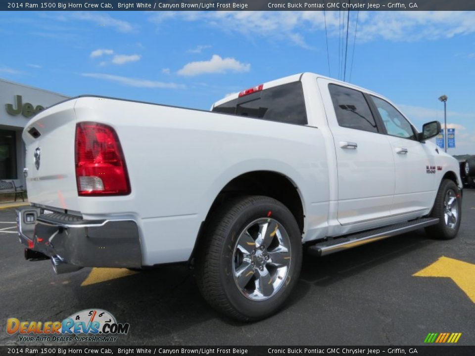 2014 Ram 1500 Big Horn Crew Cab Bright White / Canyon Brown/Light Frost Beige Photo #7